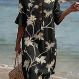 VESTIDO DE PLAYA CON BORDADO FLORAL – ENCANTO NATURAL