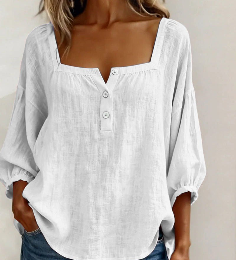 BLUSA SENCILLA CON CUELLO CUADRADO - VALERINA MARBELLA