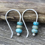 PENDIENTES ARTISANAL TURQUESA PERLA GOTA
