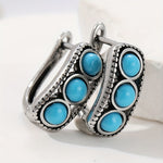 PENDIENTES VINTAGE IMPOSANT TURQUESA PERLA ARO