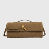 CLUTCH TRENZADO DE ANTE DE LUJO - VALERINA MARBELLA