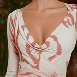 VESTIDO MAXI DE MESH CON ESTAMPADO DE CEBRA - VALERINA MARBELLA