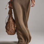 Bohemian Style Halter Neck Knitted Maxi Dress