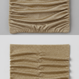 VESTIDO MINI DORADO BRILLANTE AJUSTADO CON FRUNCIDO Y ESCOTE EN V - VALERINA MARBELLA