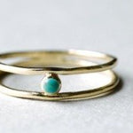 ANILLO VINTAGE AZUL CIRCONA PLATA SUPERPUESTO