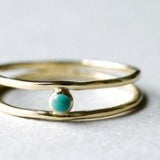 ANILLO VINTAGE AZUL CIRCONA PLATA SUPERPUESTO