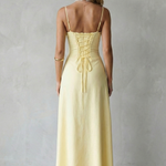 Selena – Soft corset charm – Sleeveless flowing maxi dress
