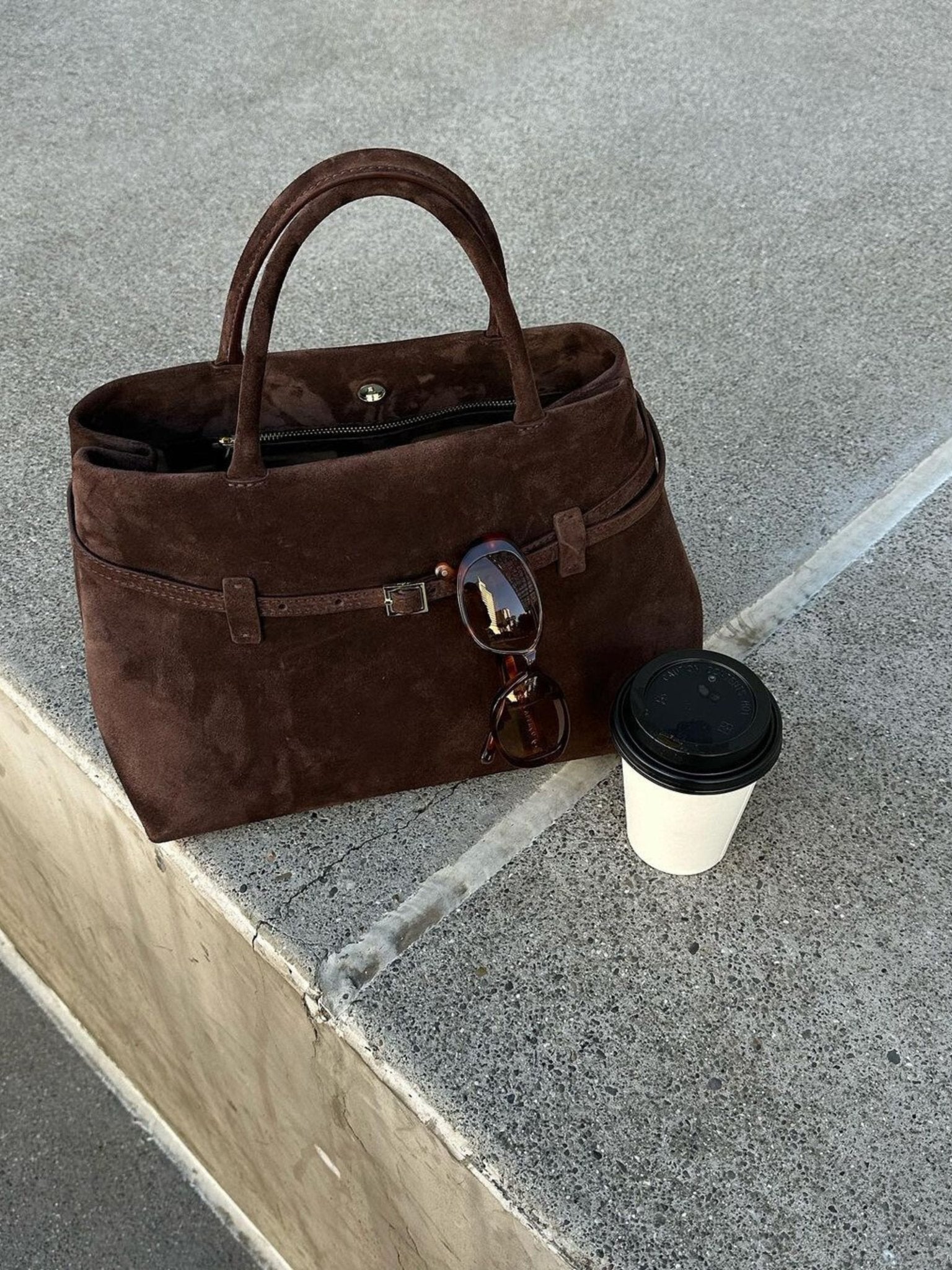 BOLSO DE HOMBRO DE ANTE DE LUJO - VALERINA MARBELLA