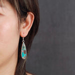 PENDIENTES NATUREL PIERRE TURQUESA JASPE GOTA
