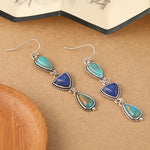 PENDIENTES FAIT MAIN SINTÉTICO LAPIS-LAZULI TURQUESA COLGANTE
