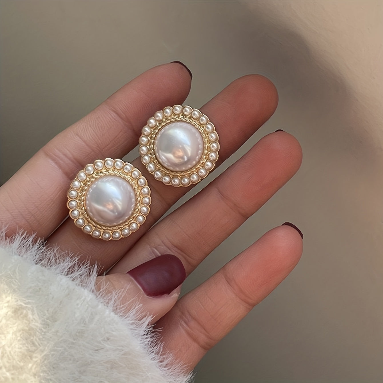 PENDIENTES VINTAGE PERLA ORO GOTA
