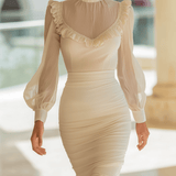 VESTIDO MINI ELEGANTE CON CUELLO ALTO - VALERINA MARBELLA