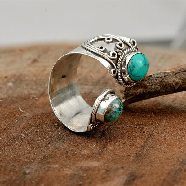 ANILLO RÉGLABLE DOUBLE TURQUESA SURROUND