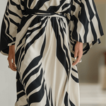 VESTIDO MAXI DE UN SOLO HOMBRO CON ESTAMPADO DE CEBRA - VALERINA MARBELLA