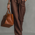 Effortless Tailored Tie-Waist Two-Piece Set