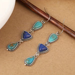 PENDIENTES FAIT MAIN SINTÉTICO LAPIS-LAZULI TURQUESA COLGANTE