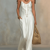 Effortless Bohemian Linen Blazer & Elegant Maxi Dress
