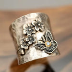 ANILLO VINTAGE PLATA PLAQUÉ FLOR