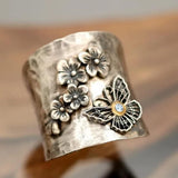 ANILLO VINTAGE PLATA PLAQUÉ FLOR