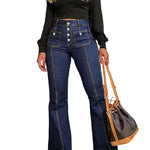Margovil Button Fly Bell Bottoms Denim Pants