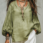 Sage Linen Blouse & Relaxed White Trousers Everyday Escape Set