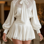 VESTIDO MINI FUCSIA CON TRANSPARENCIA - VALERINA MARBELLA