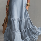 Elevated Deep V-Neck Tiered Maxi Dress