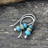 PENDIENTES ARTISANAL TURQUESA PERLA GOTA