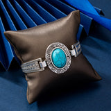 PULSERA VINTAGE TURQUESA ACCENT VINTAGE PLATA