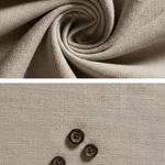 VESTIDO MINI BEIGE DE MEZCLA DE LINO CON ESCOTE EN V - VALERINA MARBELLA