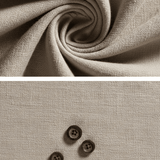 VESTIDO MINI BEIGE DE MEZCLA DE LINO CON ESCOTE EN V - VALERINA MARBELLA