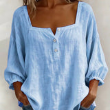 BLUSA SENCILLA CON CUELLO CUADRADO - VALERINA MARBELLA