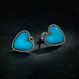 PENDIENTES ELEGANTE BOHEMIO PLATA PLAQUÉ TURQUESA FOYER AMOR