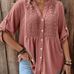 BLUSA CON ESCOTE EN V Y BOTONES - VALERINA MARBELLA