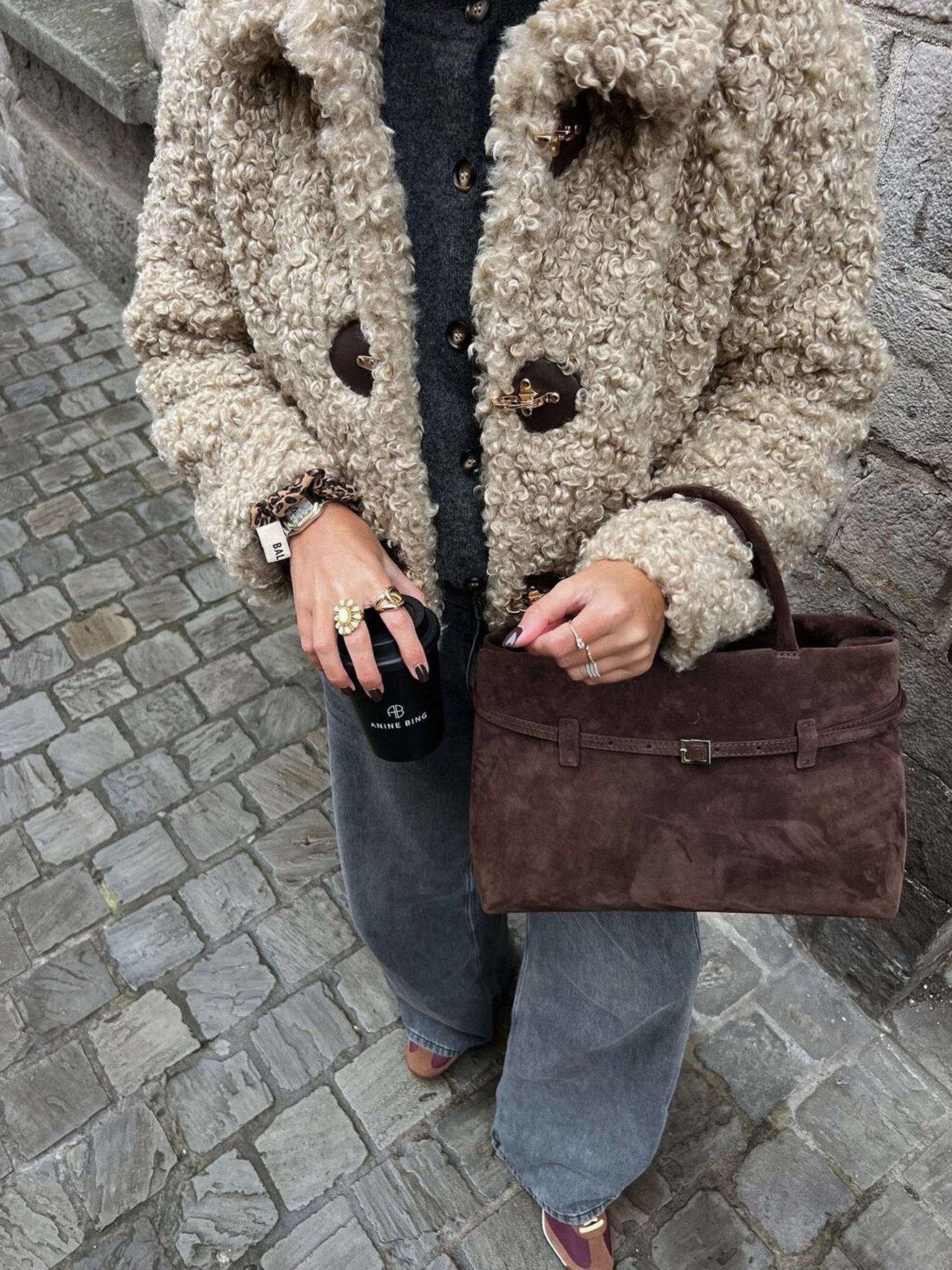 BOLSO DE HOMBRO DE ANTE DE LUJO - VALERINA MARBELLA