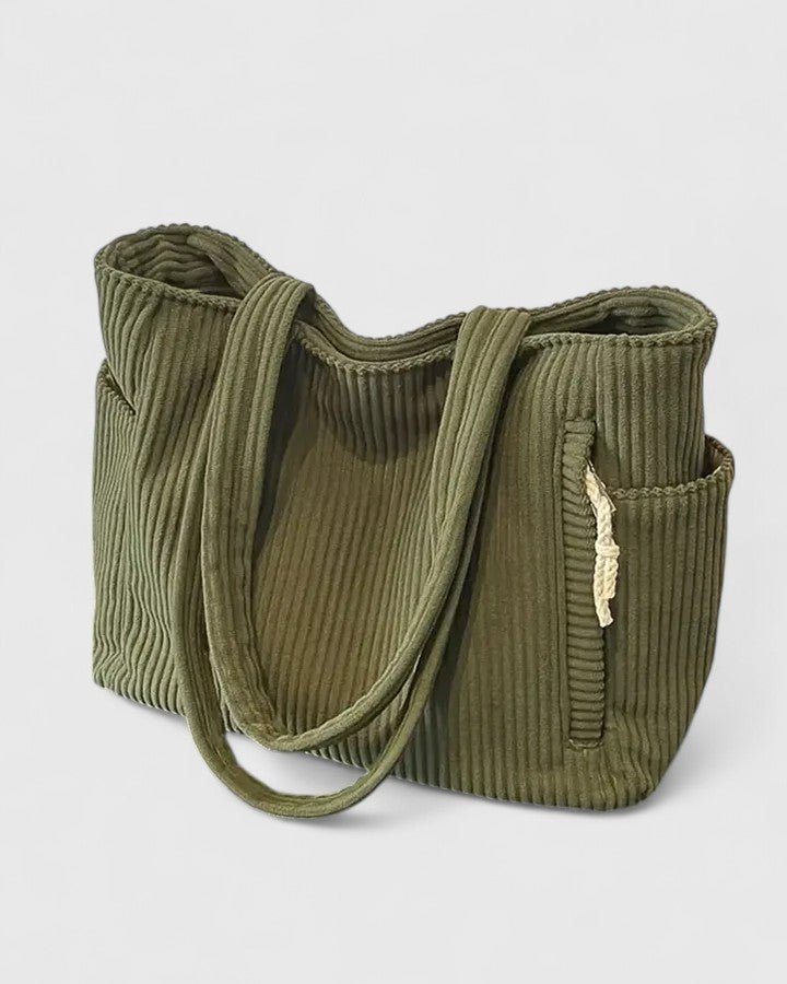 BOLSO SHOPPER ACANALADO CON EXCLUSIVO DETALLE DE CORDÓN - VALERINA MARBELLA