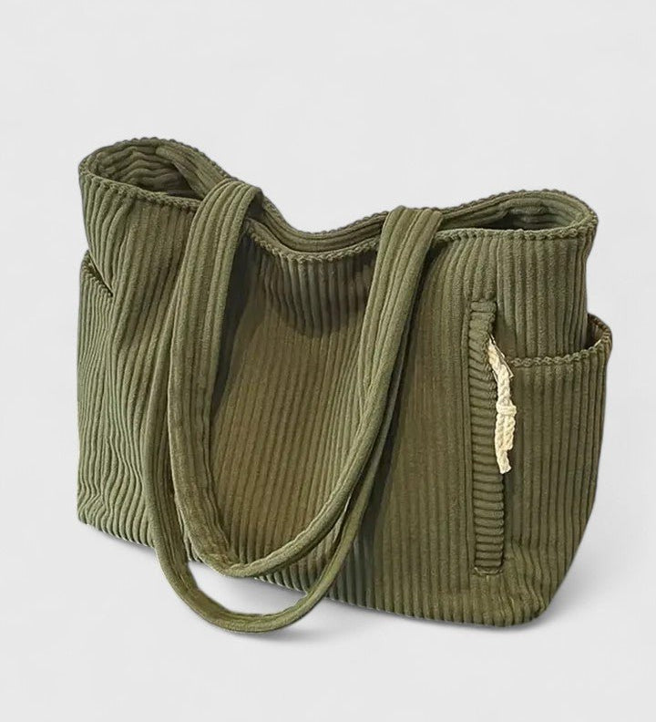 BOLSO SHOPPER ACANALADO CON EXCLUSIVO DETALLE DE CORDÓN - VALERINA MARBELLA