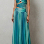 Zafrina – Sunset ombré allure – Strapless maxi dress