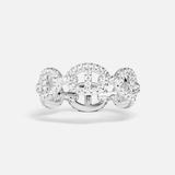 ANILLO CADENA MARINERA PAVÉ CIRCONIA | PLATA