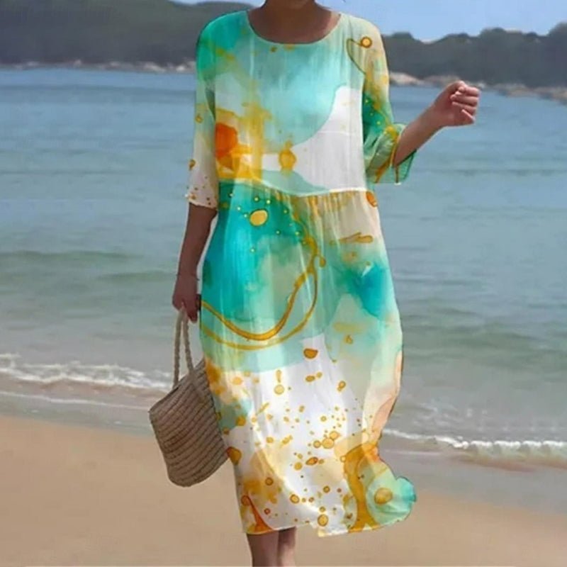 VESTIDO FLORAL CON ESTILO ATARDECER - VALERINA MARBELLA