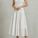Gracia – Intricate lace panels – Elegant midi dress