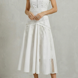 Gracia – Intricate lace panels – Elegant midi dress