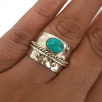 ANILLO ELEGANTE TURQUESA LARGE SORTIJA