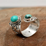 ANILLO RÉGLABLE DOUBLE TURQUESA SURROUND
