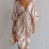 VESTIDO DE LENTEJUELAS EN ORO ROSA - VALERINA MARBELLA