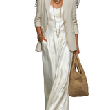 Effortless Bohemian Linen Blazer & Elegant Maxi Dress