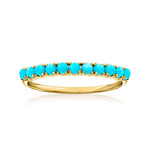 ANILLO BOHEMIO TURQUESA PERLÉ PLAQUÉ ORO SORTIJA