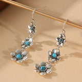 PENDIENTES BOHEMIO PÉTALO EN FORME DE TURQUESA GOTA