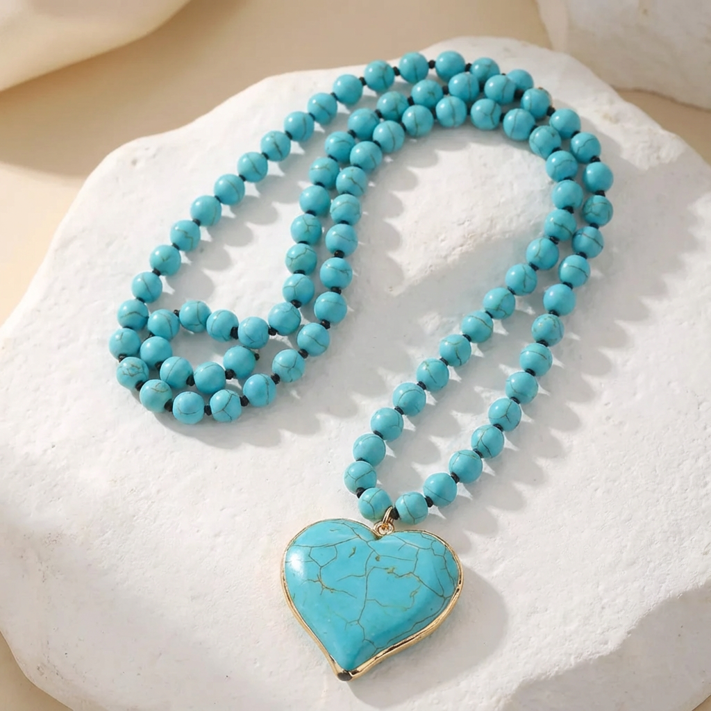 COLLIER TURQUOISE CŒUR