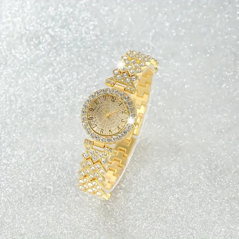 CONJUNTO LUJO DESTELLO ORO MONTRE & PULSERA | ORO